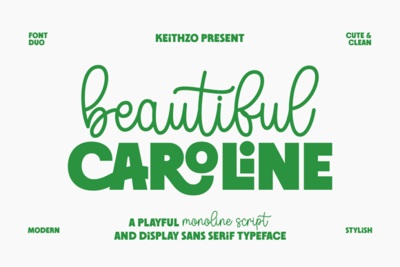 Beautiful Caroline Font for Handmade Creations