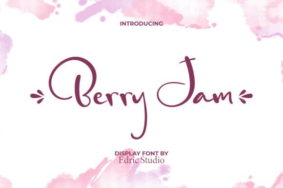 Berry Jam Font for Handmade Creations and More