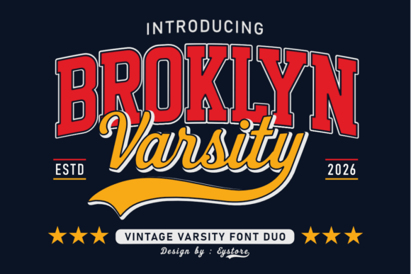 Broklyn Varsity Font for Bold Editorial Design