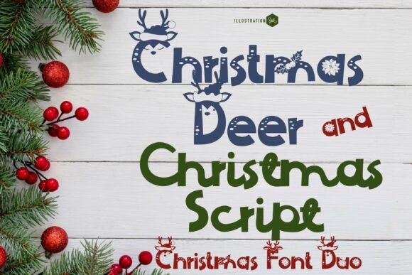 Christmas Deer Duo Font Review for Festive Branding