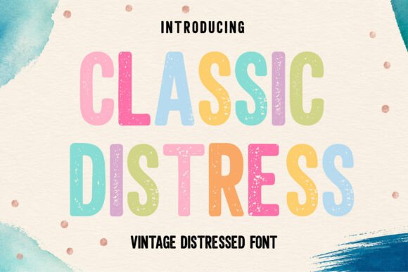 Classic Distress Font for Vintage-Inspired Branding