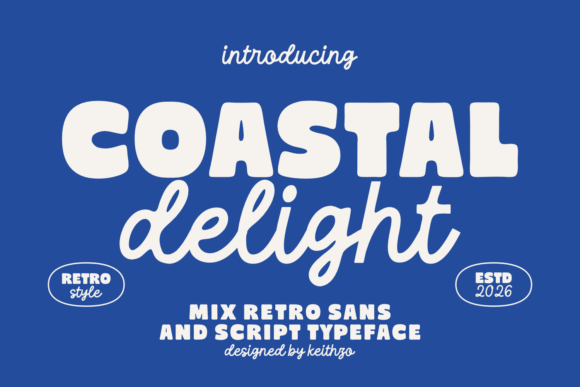 Coastal Delight: A Nostalgic Display Font for Creative Projects