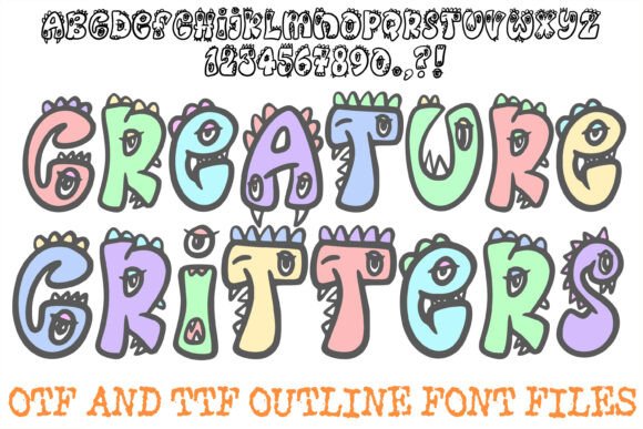 Creature Critters Font for Monster-Themed Branding