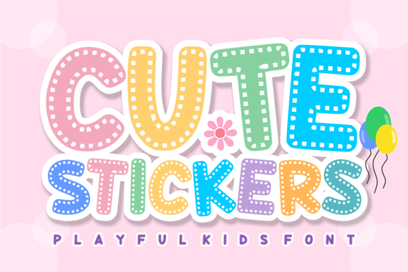 Cute Stickers Font for Playful Editorial Design
