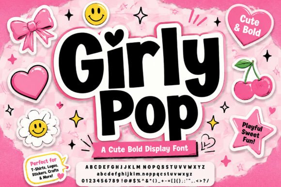 Girly Pop Font for Bold Editorial Designs