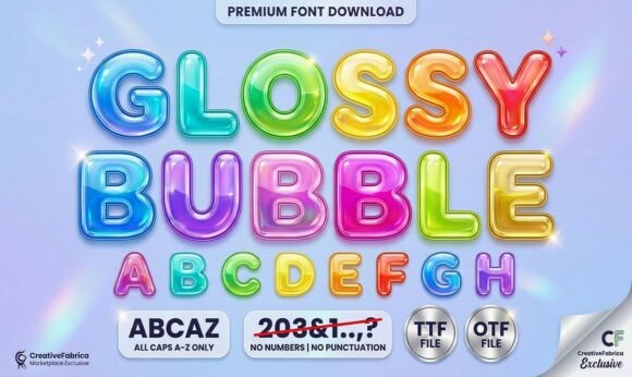 Glossy Bubble: A Playful Display Font for Branding Projects