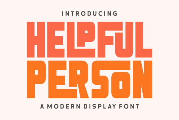 Helpful Person Retro Display Typeface for Web Design