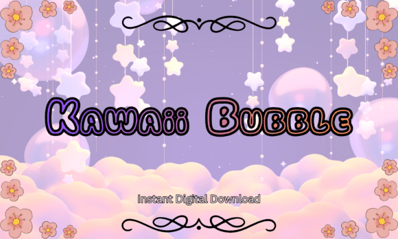 Kawaii Bubble Font for Dreamy Branding and Eye-Catching Designs