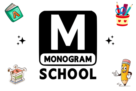 Monogram School: A Decorative Font for Branding Projects