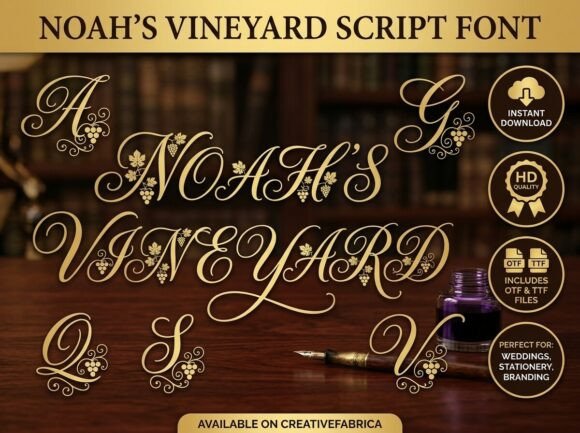 Noah s Vineyard Font for Sophisticated Branding