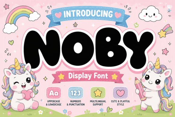 Noby Font: A Playful Display Typeface for Creative Projects