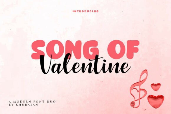 Song of Valentine Duo Font for Romantic Craft Projects