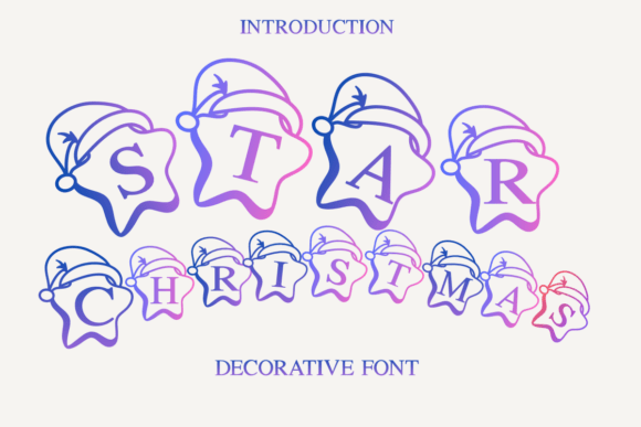 Star Christmas Font for Festive Editorial Design