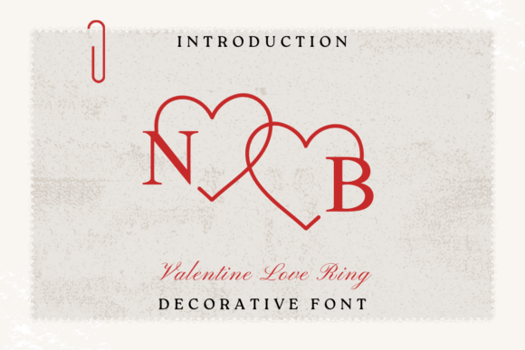 Valentine Love Ring Font for Romantic Branding and Design