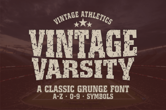 Vintage Varsity: A Bold Display Font for Editorial Impact