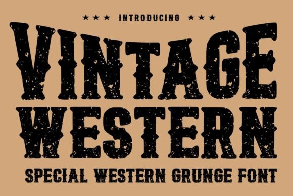 Vintage Western: A Bold Font for Strong Branding